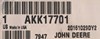 Показать детали для Манометр AKK17701 | John Deere JD Запчасти Изображение Манометр AKK17701 | John Deere JD Запчасти